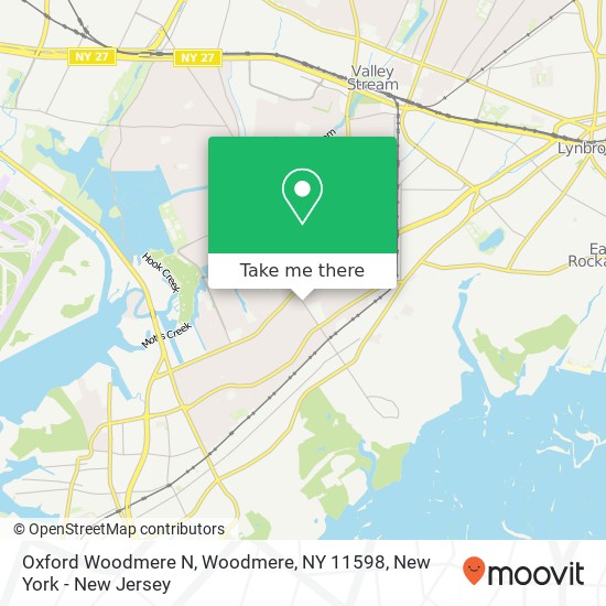 Mapa de Oxford Woodmere N, Woodmere, NY 11598