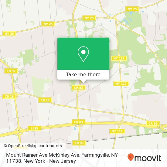 Mount Rainier Ave McKinley Ave, Farmingville, NY 11738 map