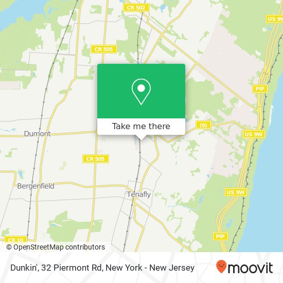Dunkin', 32 Piermont Rd map