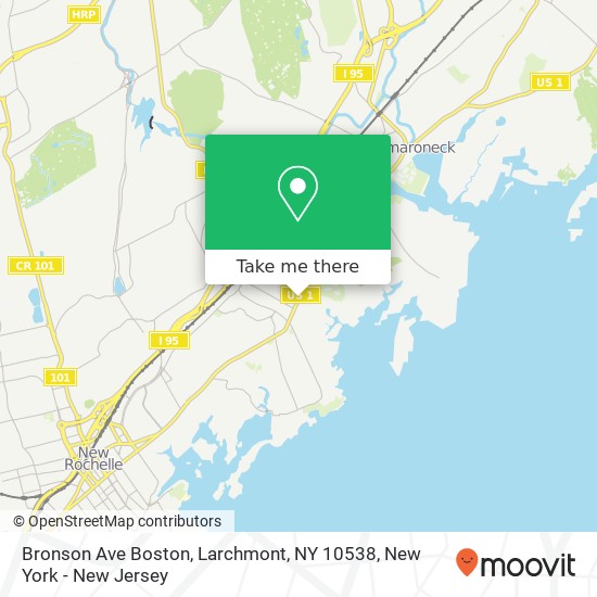 Mapa de Bronson Ave Boston, Larchmont, NY 10538