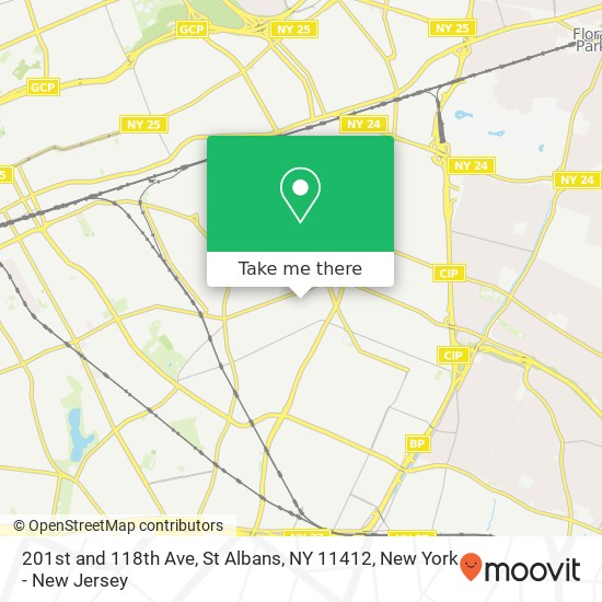Mapa de 201st and 118th Ave, St Albans, NY 11412