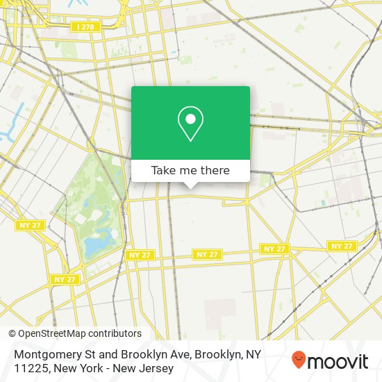 Mapa de Montgomery St and Brooklyn Ave, Brooklyn, NY 11225