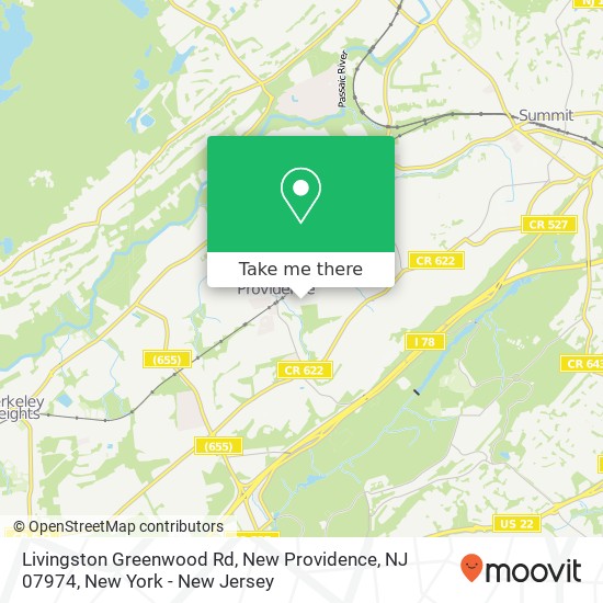 Livingston Greenwood Rd, New Providence, NJ 07974 map