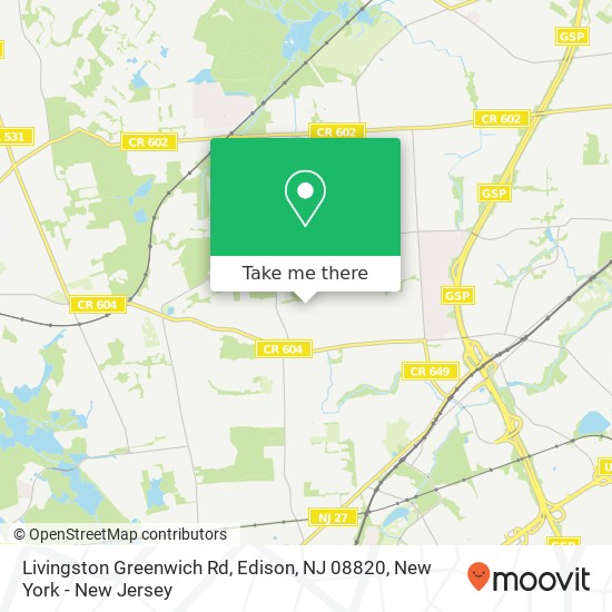 Livingston Greenwich Rd, Edison, NJ 08820 map