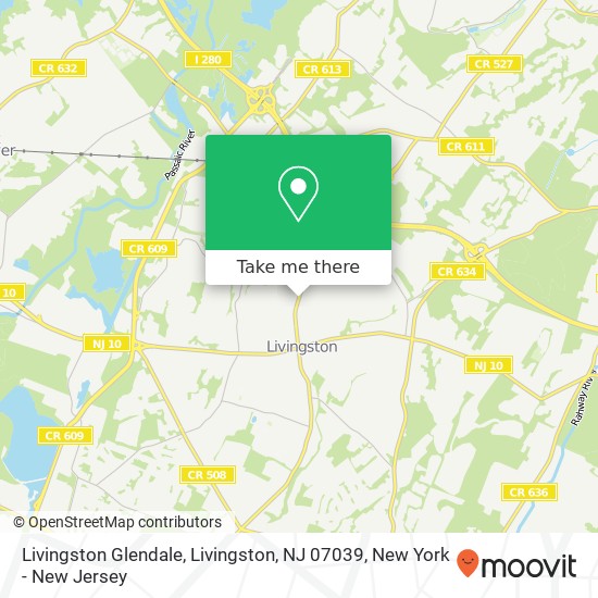 Mapa de Livingston Glendale, Livingston, NJ 07039