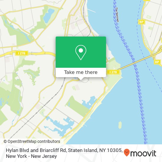 Mapa de Hylan Blvd and Briarcliff Rd, Staten Island, NY 10305