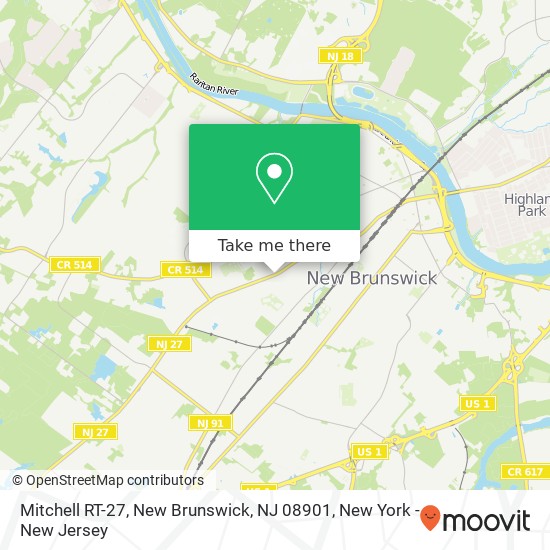 Mitchell RT-27, New Brunswick, NJ 08901 map