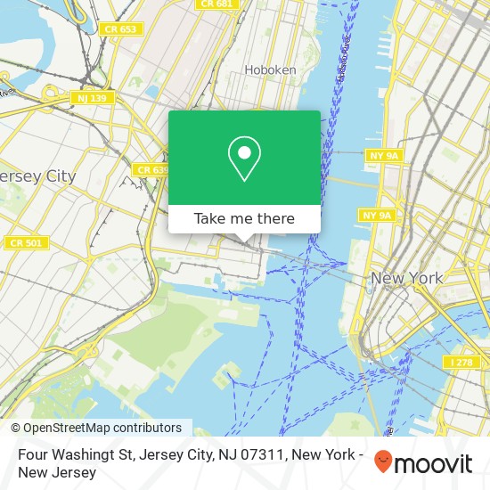 Four Washingt St, Jersey City, NJ 07311 map