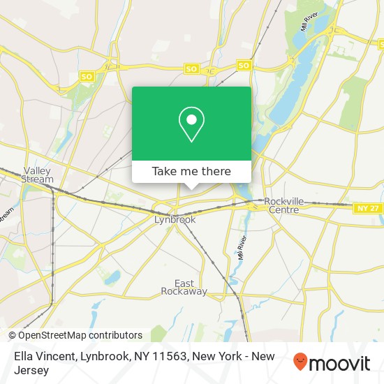 Mapa de Ella Vincent, Lynbrook, NY 11563