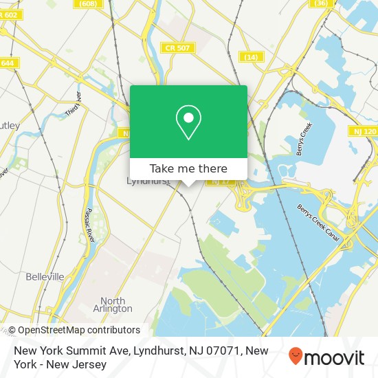 New York Summit Ave, Lyndhurst, NJ 07071 map