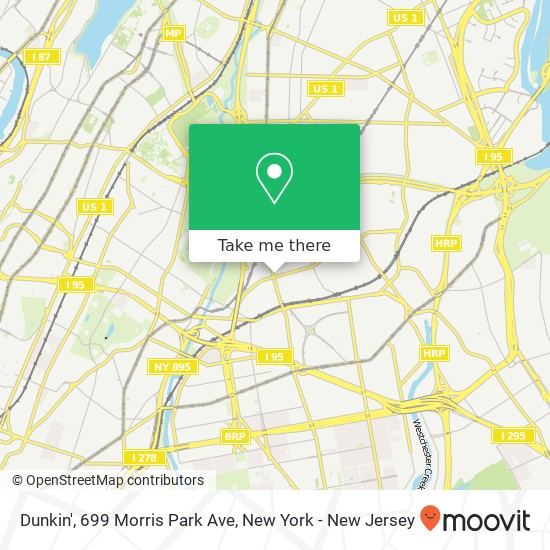 Mapa de Dunkin', 699 Morris Park Ave