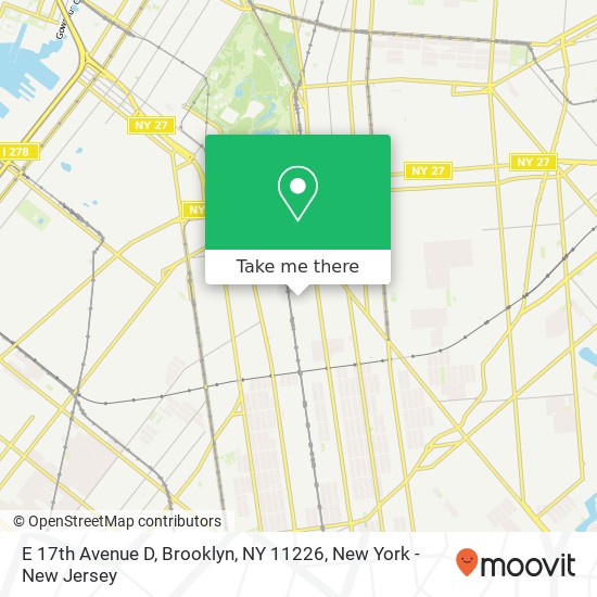 Mapa de E 17th Avenue D, Brooklyn, NY 11226