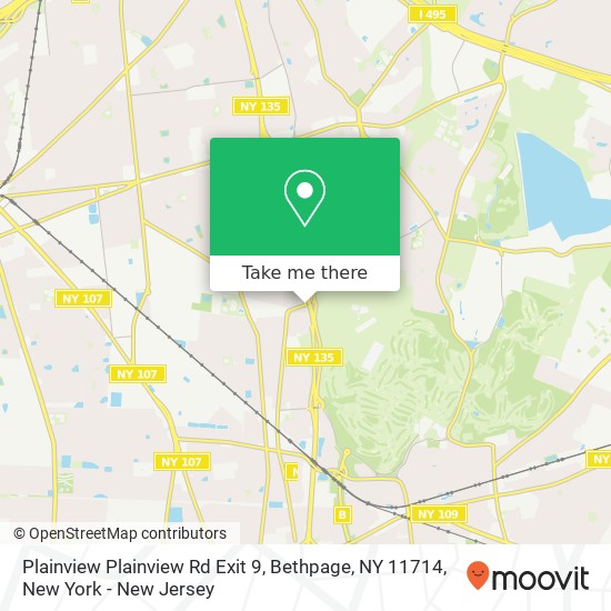 Mapa de Plainview Plainview Rd Exit 9, Bethpage, NY 11714