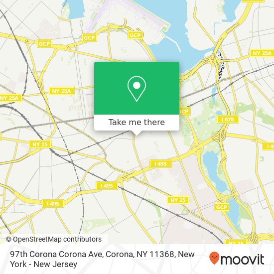 Mapa de 97th Corona Corona Ave, Corona, NY 11368