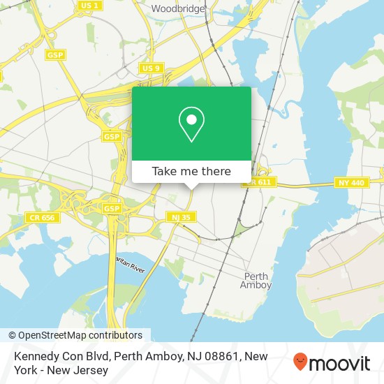 Mapa de Kennedy Con Blvd, Perth Amboy, NJ 08861