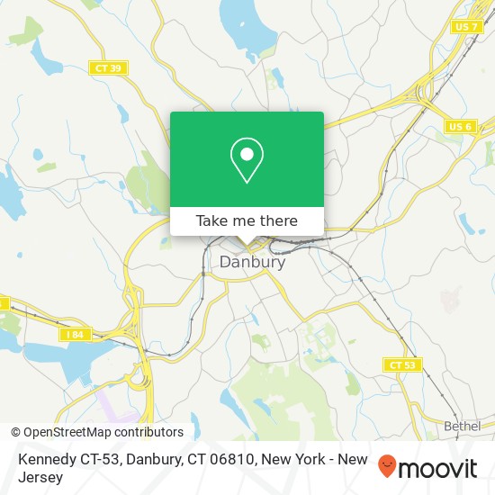 Mapa de Kennedy CT-53, Danbury, CT 06810