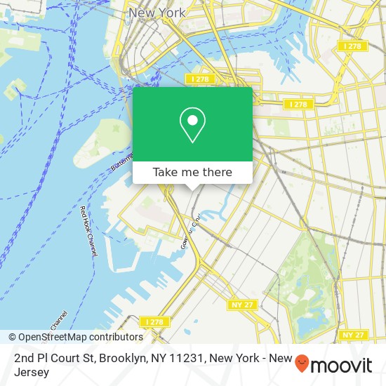 2nd Pl Court St, Brooklyn, NY 11231 map