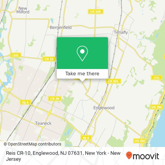 Mapa de Reis CR-10, Englewood, NJ 07631