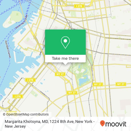 Margarita Khotsyna, MD, 1224 8th Ave map