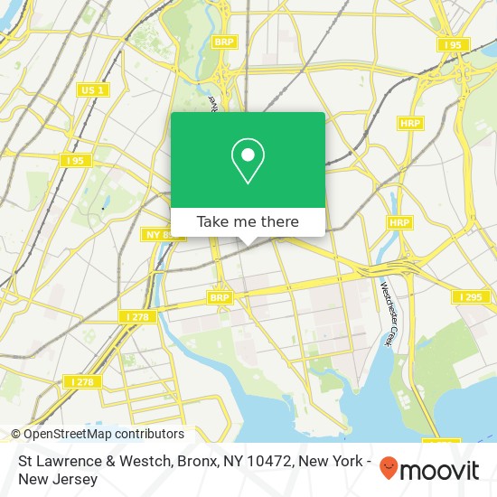 Mapa de St Lawrence & Westch, Bronx, NY 10472