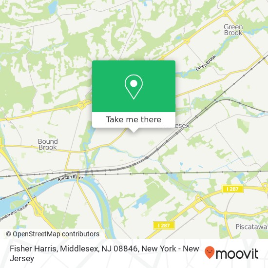Mapa de Fisher Harris, Middlesex, NJ 08846