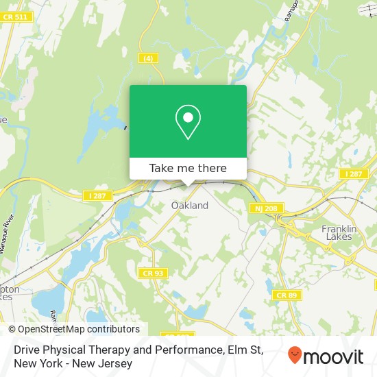 Mapa de Drive Physical Therapy and Performance, Elm St