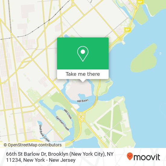 Mapa de 66th St Barlow Dr, Brooklyn (New York City), NY 11234