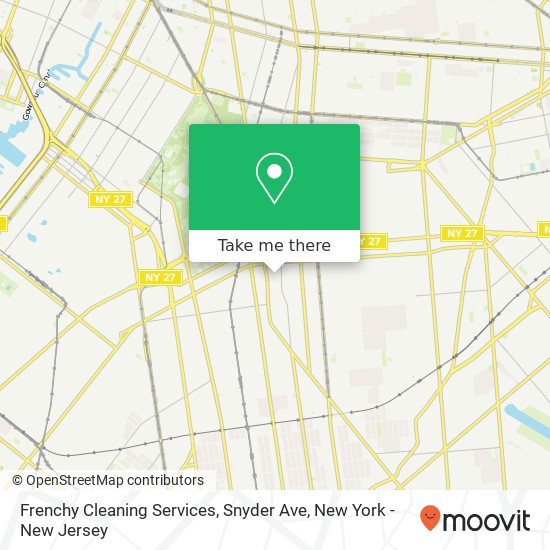 Mapa de Frenchy Cleaning Services, Snyder Ave