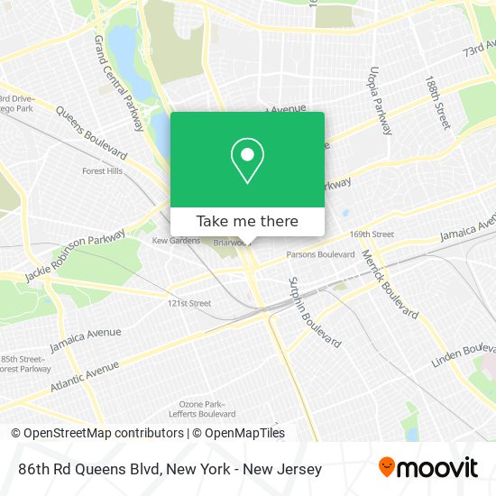 Mapa de 86th Rd Queens Blvd