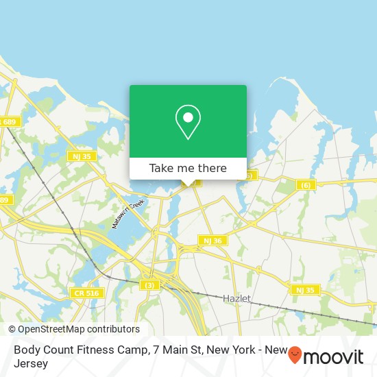 Mapa de Body Count Fitness Camp, 7 Main St