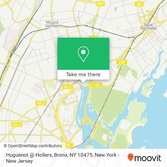 Mapa de Huguenot @ Hollers, Bronx, NY 10475