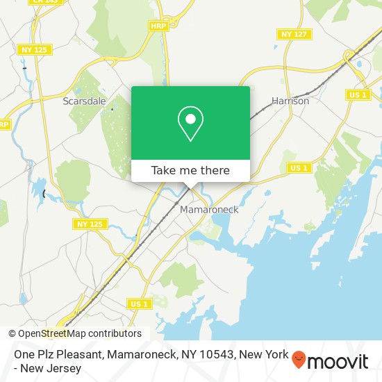 Mapa de One Plz Pleasant, Mamaroneck, NY 10543