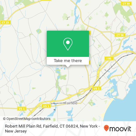 Mapa de Robert Mill Plain Rd, Fairfield, CT 06824