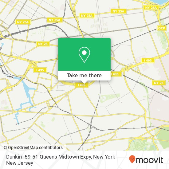Mapa de Dunkin', 59-51 Queens Midtown Expy