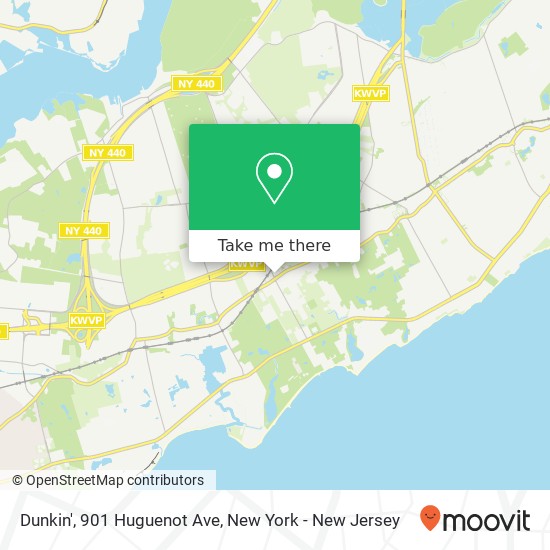 Mapa de Dunkin', 901 Huguenot Ave