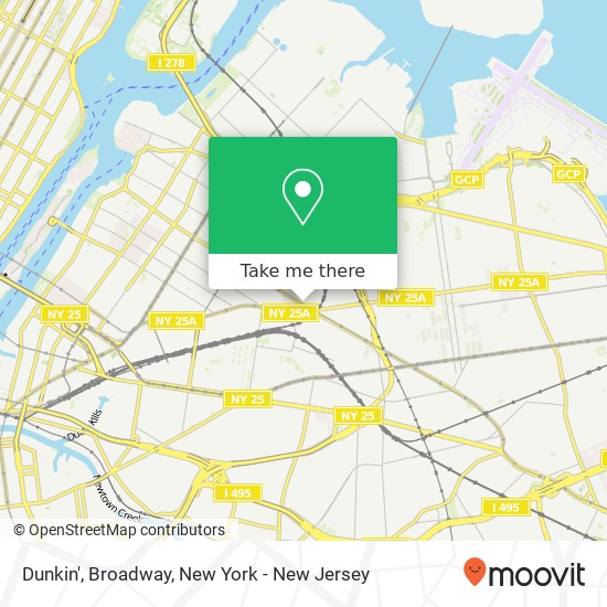 Dunkin', Broadway map