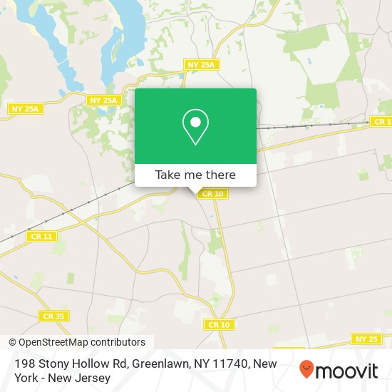 Mapa de 198 Stony Hollow Rd, Greenlawn, NY 11740