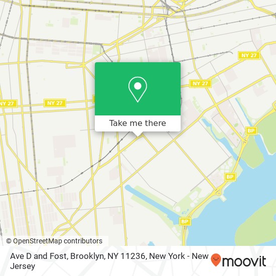 Mapa de Ave D and Fost, Brooklyn, NY 11236