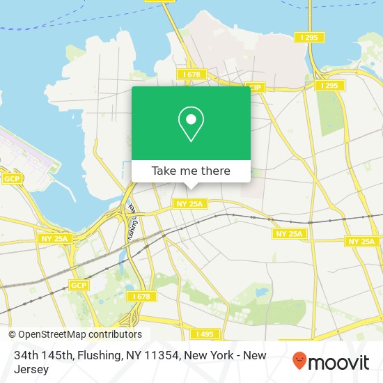 34th 145th, Flushing, NY 11354 map