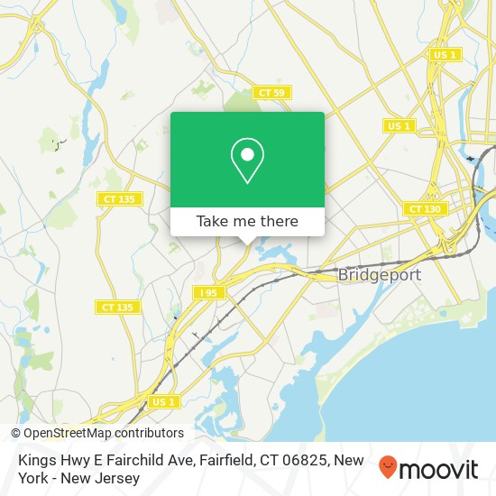 Mapa de Kings Hwy E Fairchild Ave, Fairfield, CT 06825