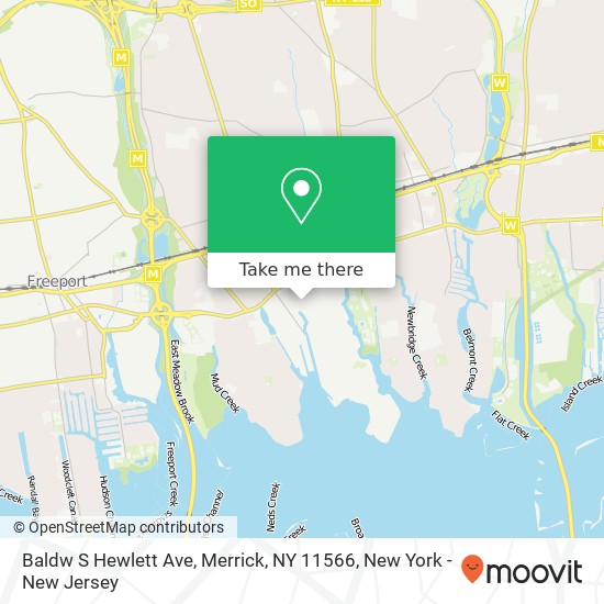 Mapa de Baldw S Hewlett Ave, Merrick, NY 11566