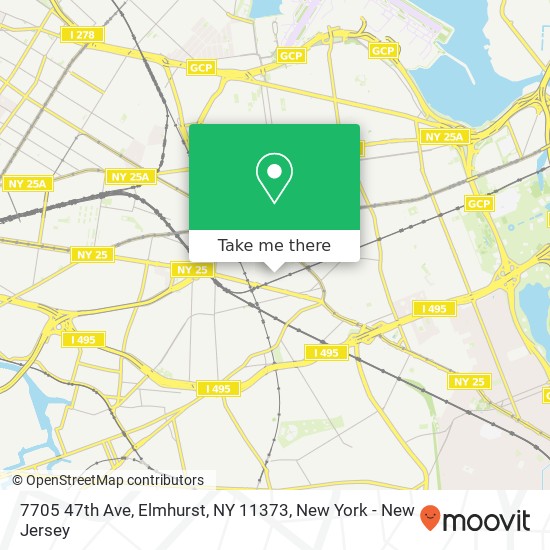 Mapa de 7705 47th Ave, Elmhurst, NY 11373