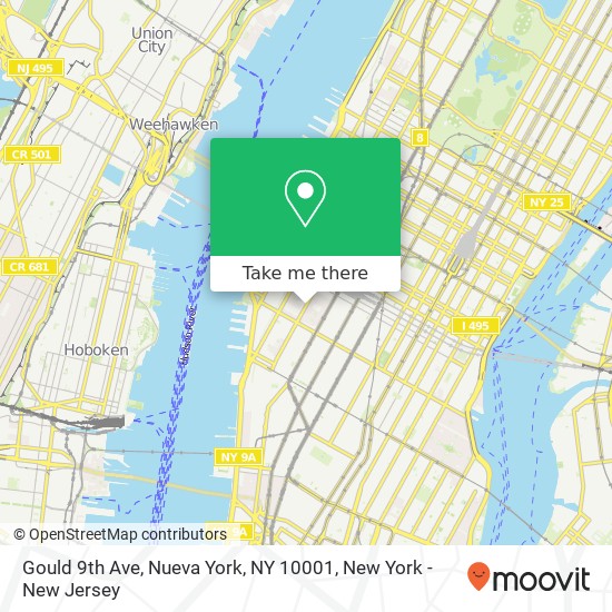 Gould 9th Ave, Nueva York, NY 10001 map