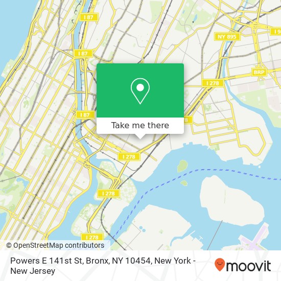 Mapa de Powers E 141st St, Bronx, NY 10454