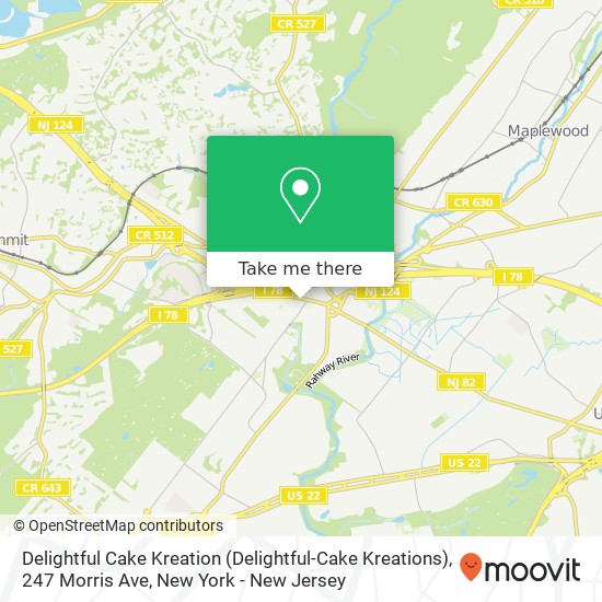Mapa de Delightful Cake Kreation (Delightful-Cake Kreations), 247 Morris Ave