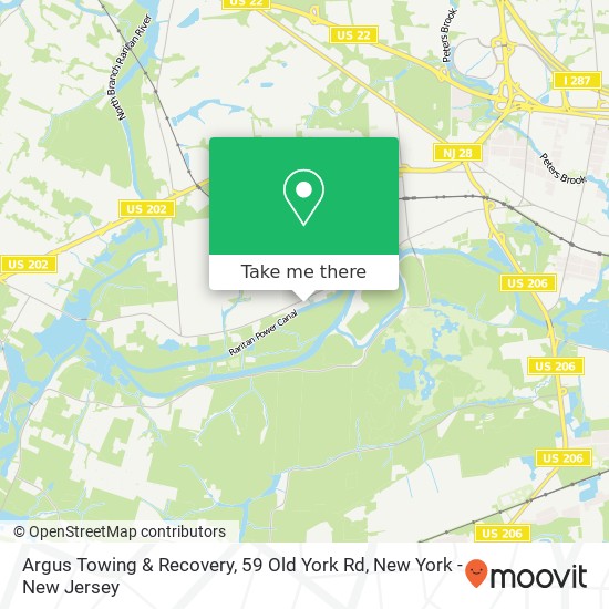 Argus Towing & Recovery, 59 Old York Rd map