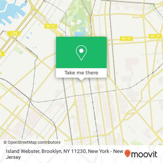 Mapa de Island Webster, Brooklyn, NY 11230