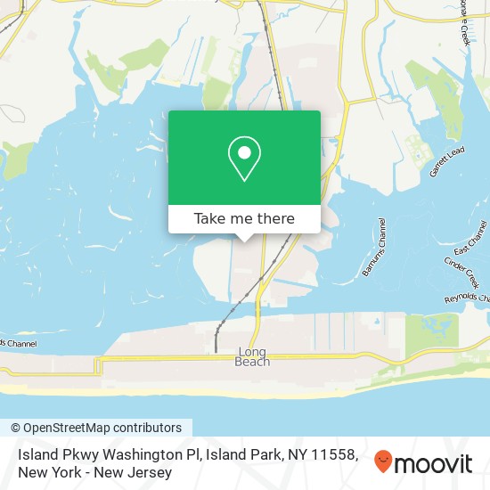 Mapa de Island Pkwy Washington Pl, Island Park, NY 11558