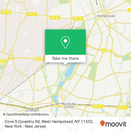 Mapa de Cove S Coventry Rd, West Hempstead, NY 11552