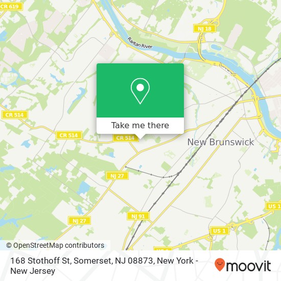 Mapa de 168 Stothoff St, Somerset, NJ 08873